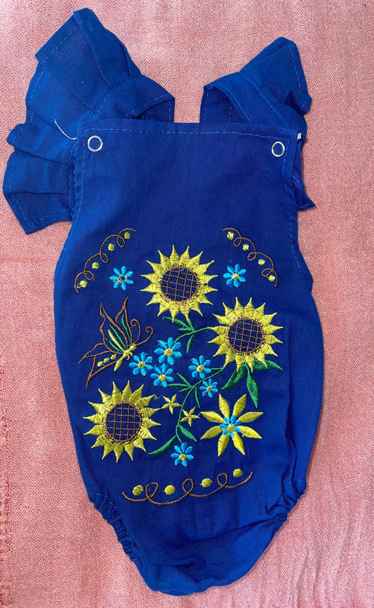 Baby Girl Embroidered Sleeveless Bodysuit