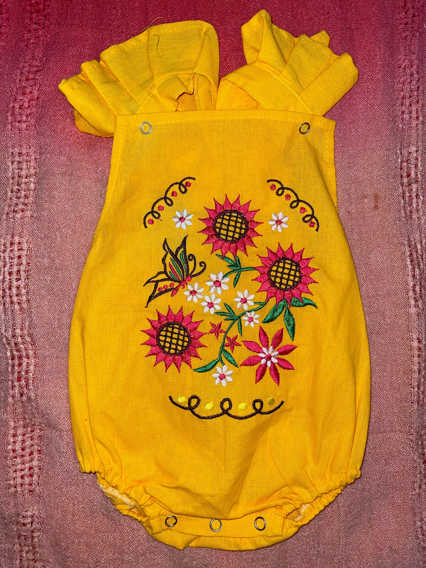 Baby Girl Embroidered Sleeveless Bodysuit