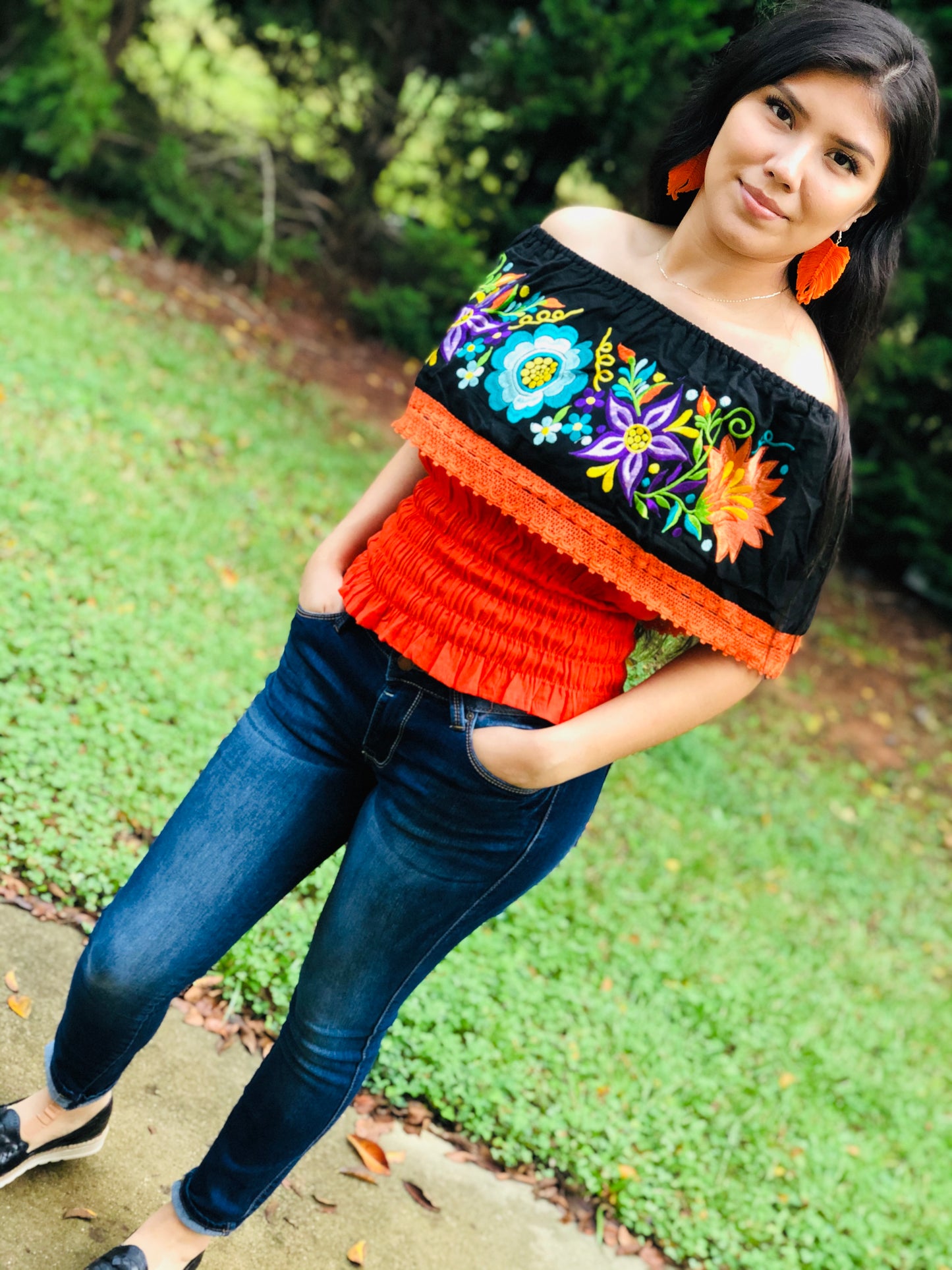 Floral Cop Top Beauty Of Shoulders