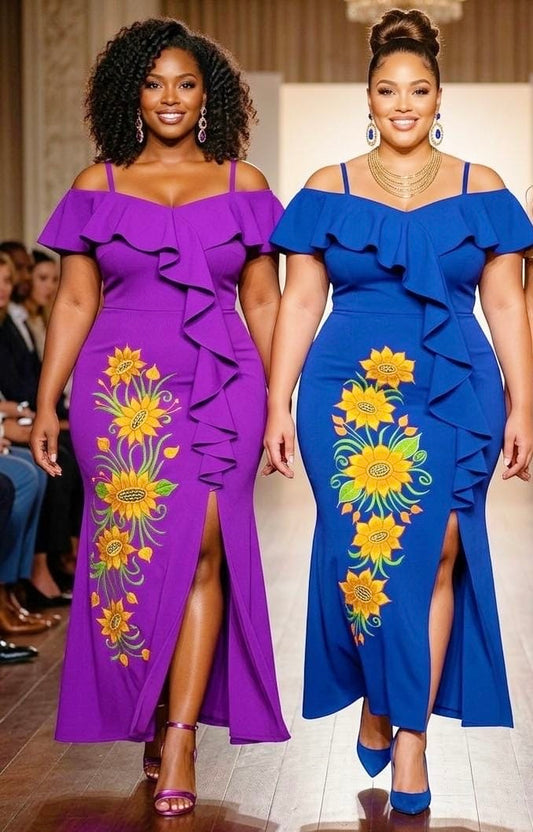 Anette Elegant Embroidered Maxi Dress