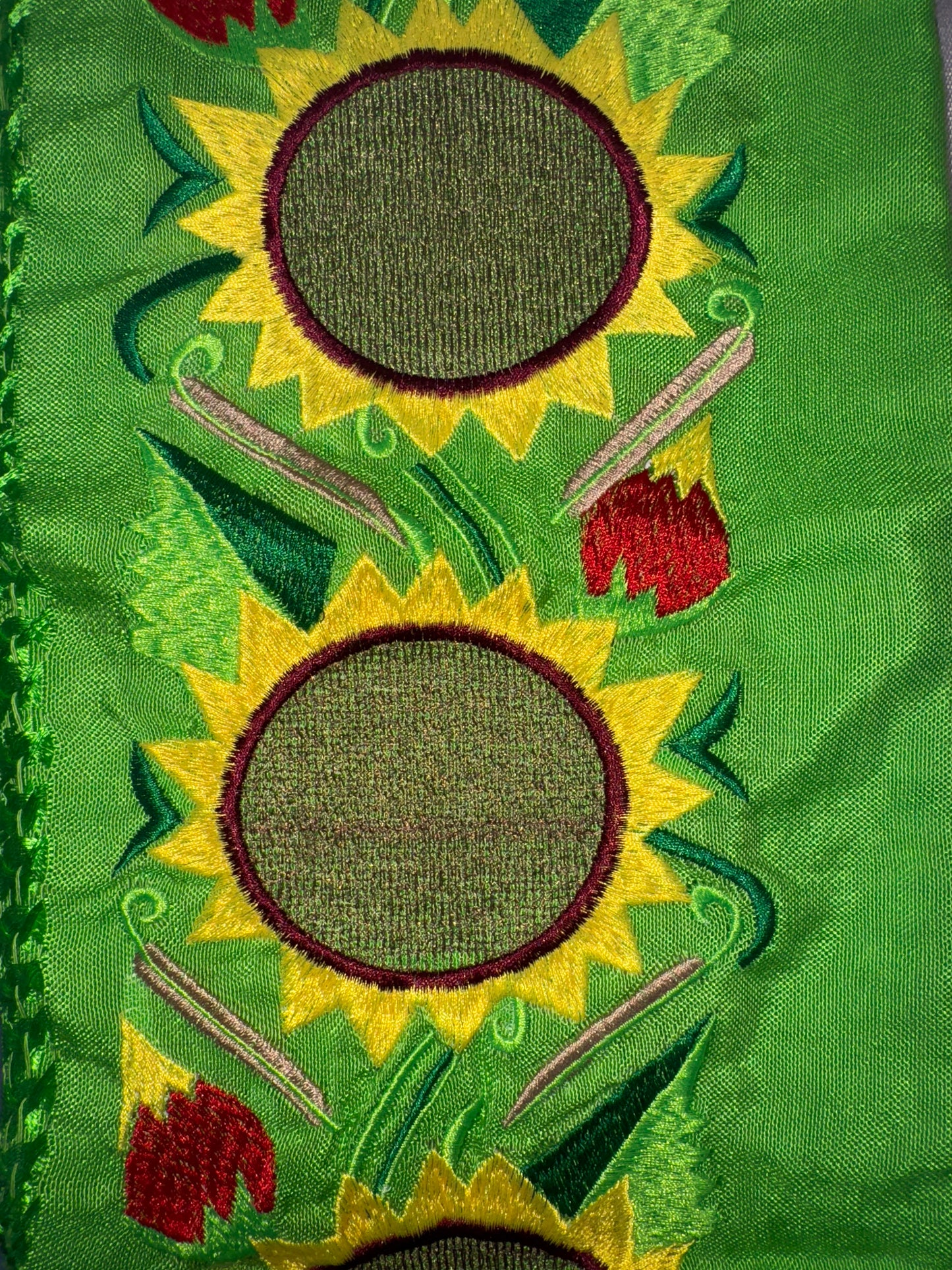 Mexican Fiesta Rebozo Silk Shawl Sunflower