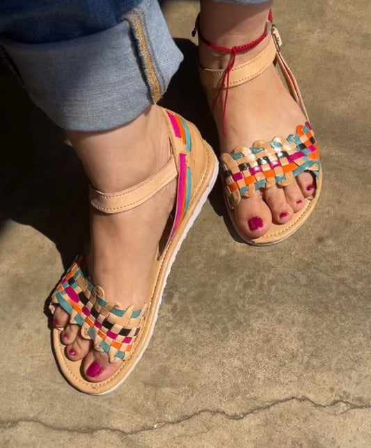 Arcoíris Leather huaraches