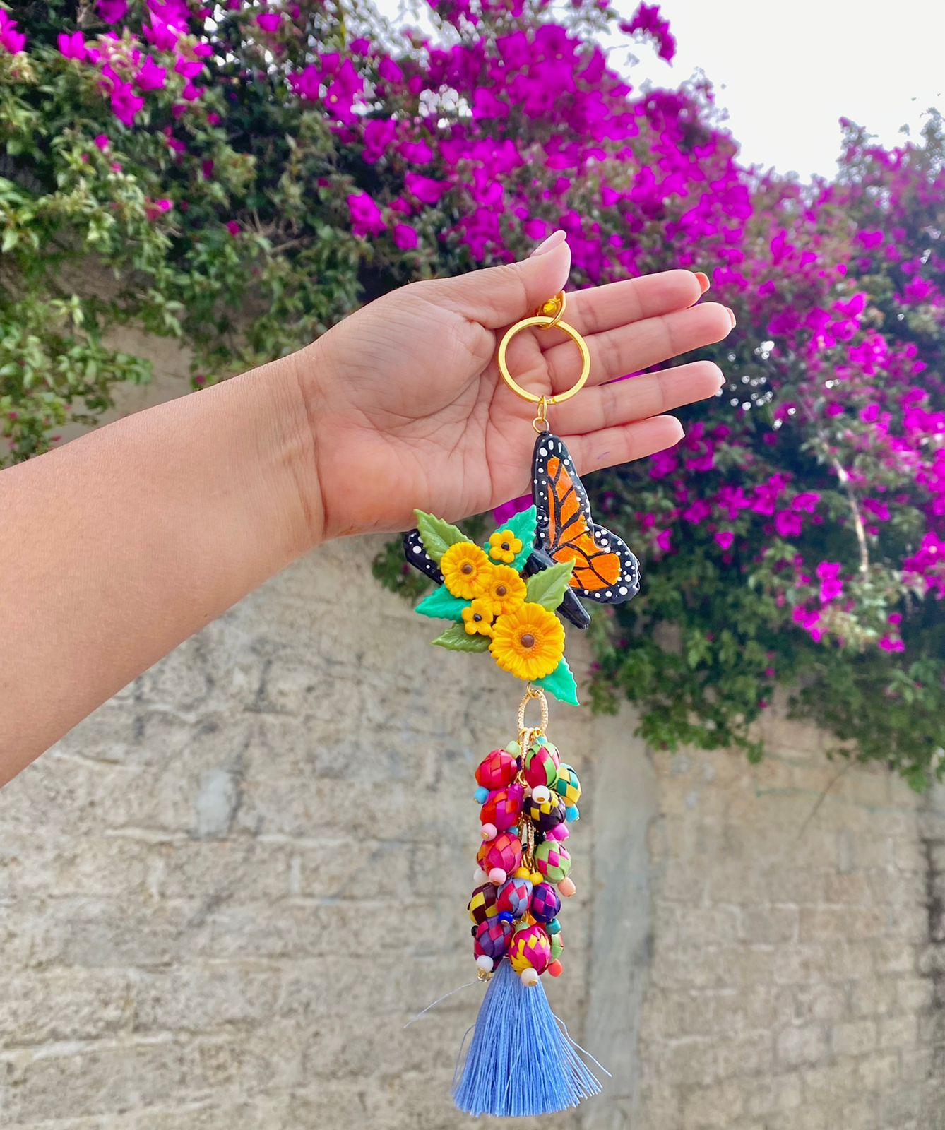 Monarca/Sunflower Keychain