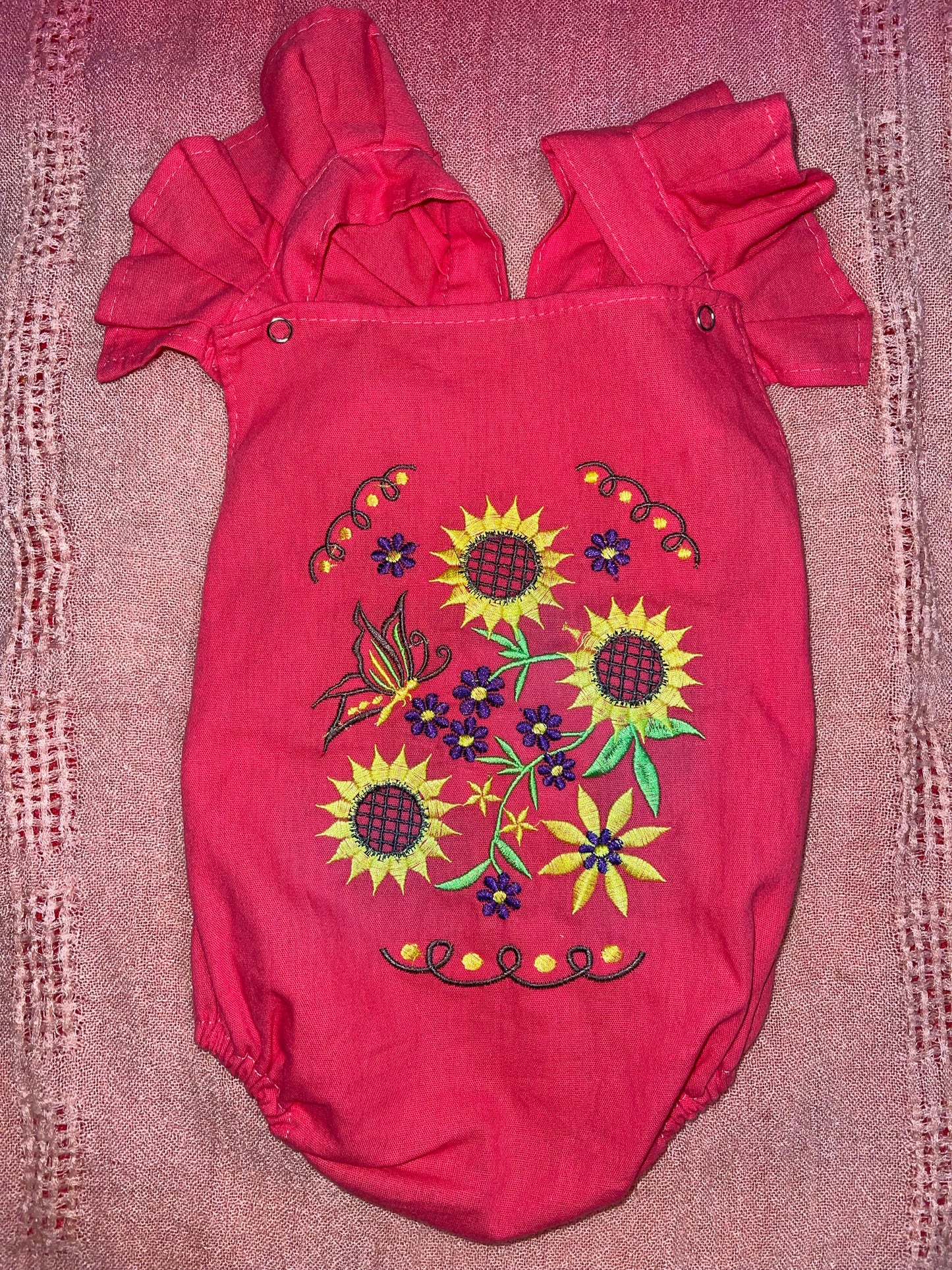 Baby Girl Embroidered Sleeveless Bodysuit